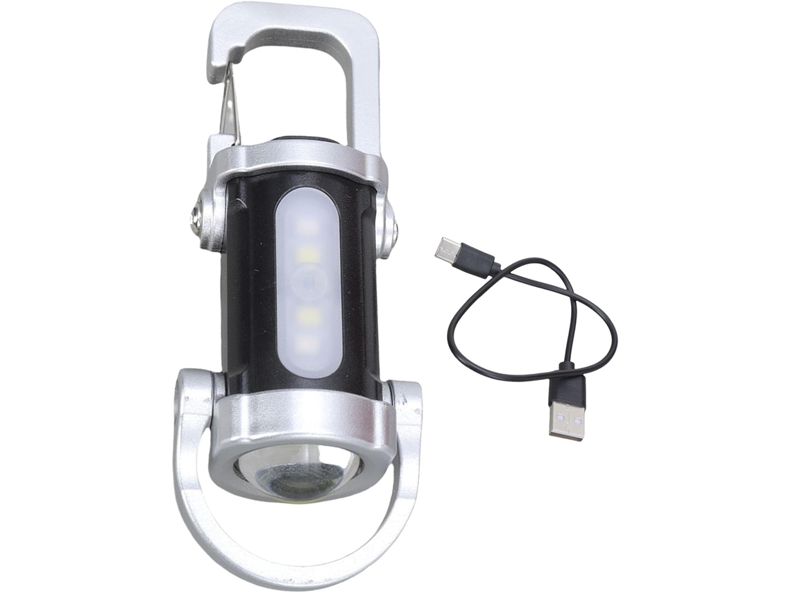 Lanterna De Led Para Chaveiro, Luz Bolso Recarregável Via Usb,