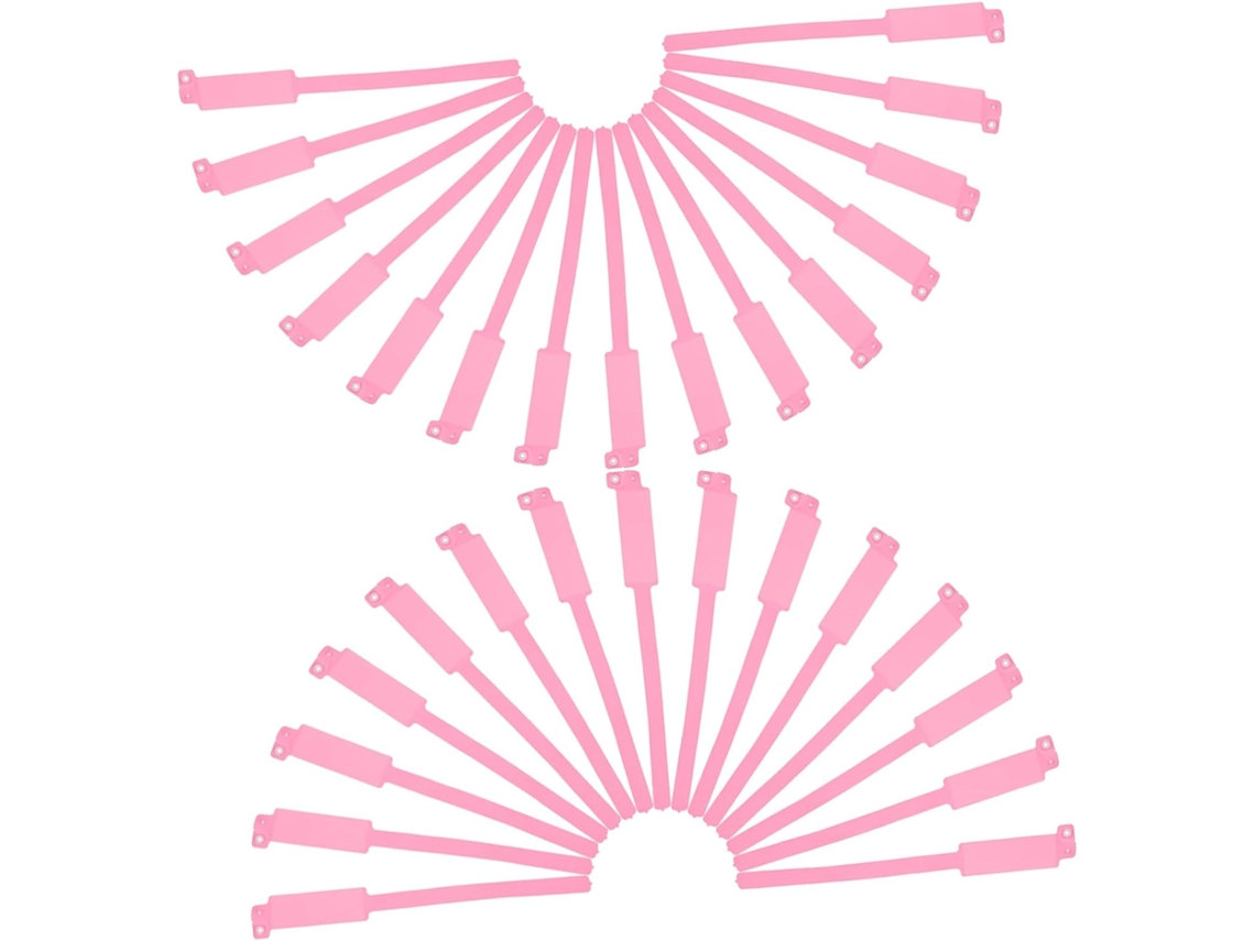 Pulseiras Descartáveis De Identificação Médica, Em Pvc Impermeável, Para Hospitais, Pacote Com 100 Unidades, Rosa De