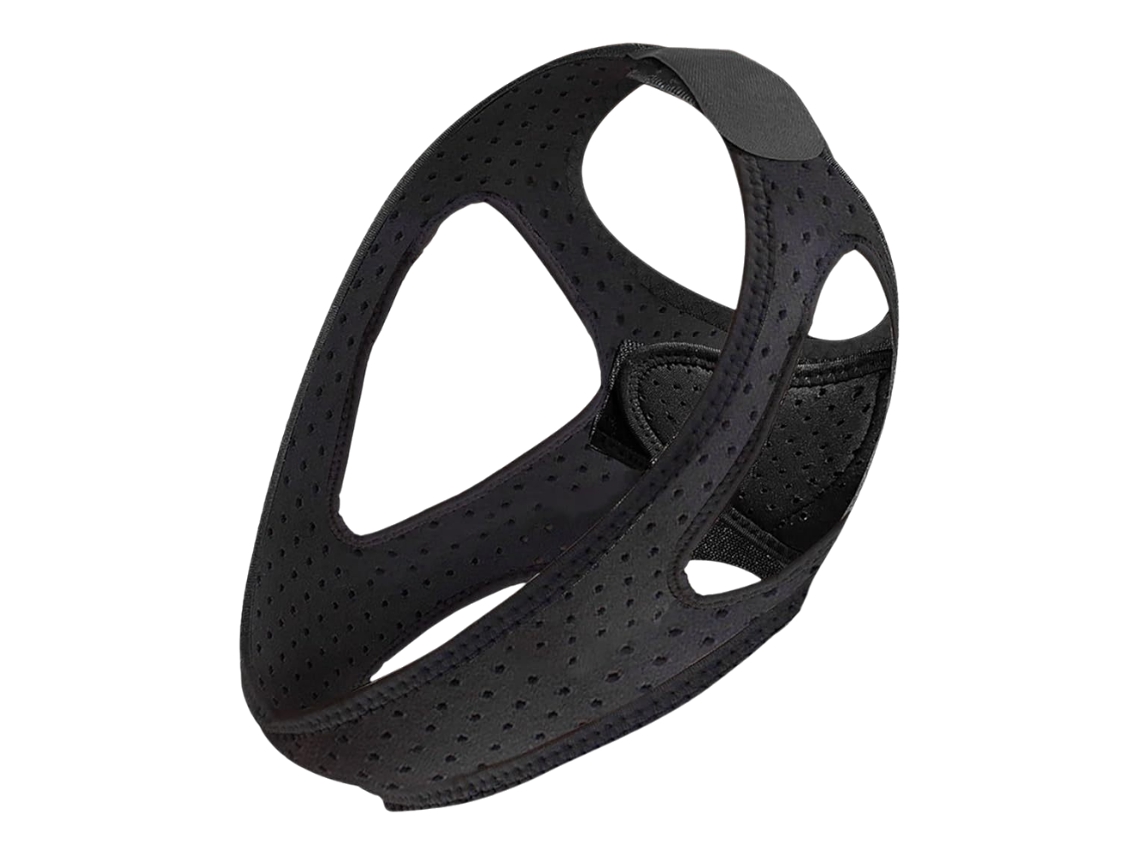 Correias De Queixo Anti Ronco, Material Respirável, Velcro Forte Ajustável Garante Solução De Suporte De Mandíbula Personalizada E Confortável Para Ho