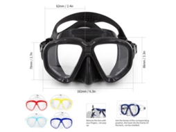 Máscara de Mergulho com Lentes Temperadas para Adultos e Adolescentes S/MARCA