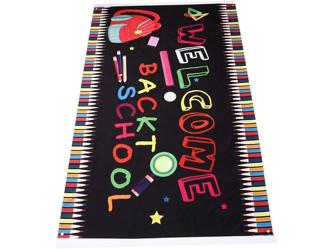 Banner De Boas Vindas Para Sala Aula, Fundo Escolar Em Poliéster