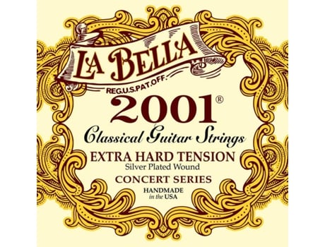 La Bella Conjunto de Cordas Clássico Profissional Triplo Nylon Transparente &