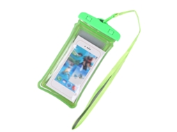 Bolsa Inflável Protetora para Celular Impermeável com Tela Tática para Natação Mergulho Parques Aquáticos Ate 7.2 Polegadas