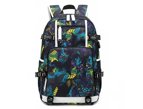 Mochila de ombro mochila de estudante simples mochila de estudante casual mochila de homem de 16 polegadas Impresso amarelo