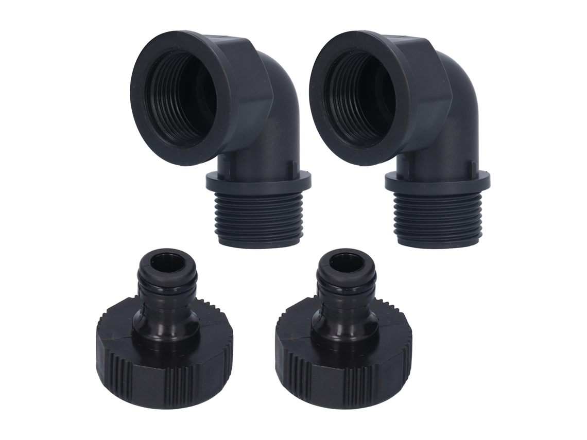 Conector De Cotovelo Adaptável Para Mangueira Jardim Com Rosca Fêmea E Macho