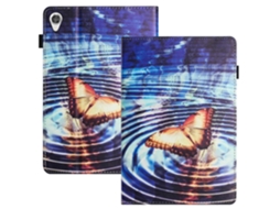 Capa De Couro Inteligente Com Textura De Lichia Costurada Para Tablet Lenovo Tab M10 Hd Gen 2