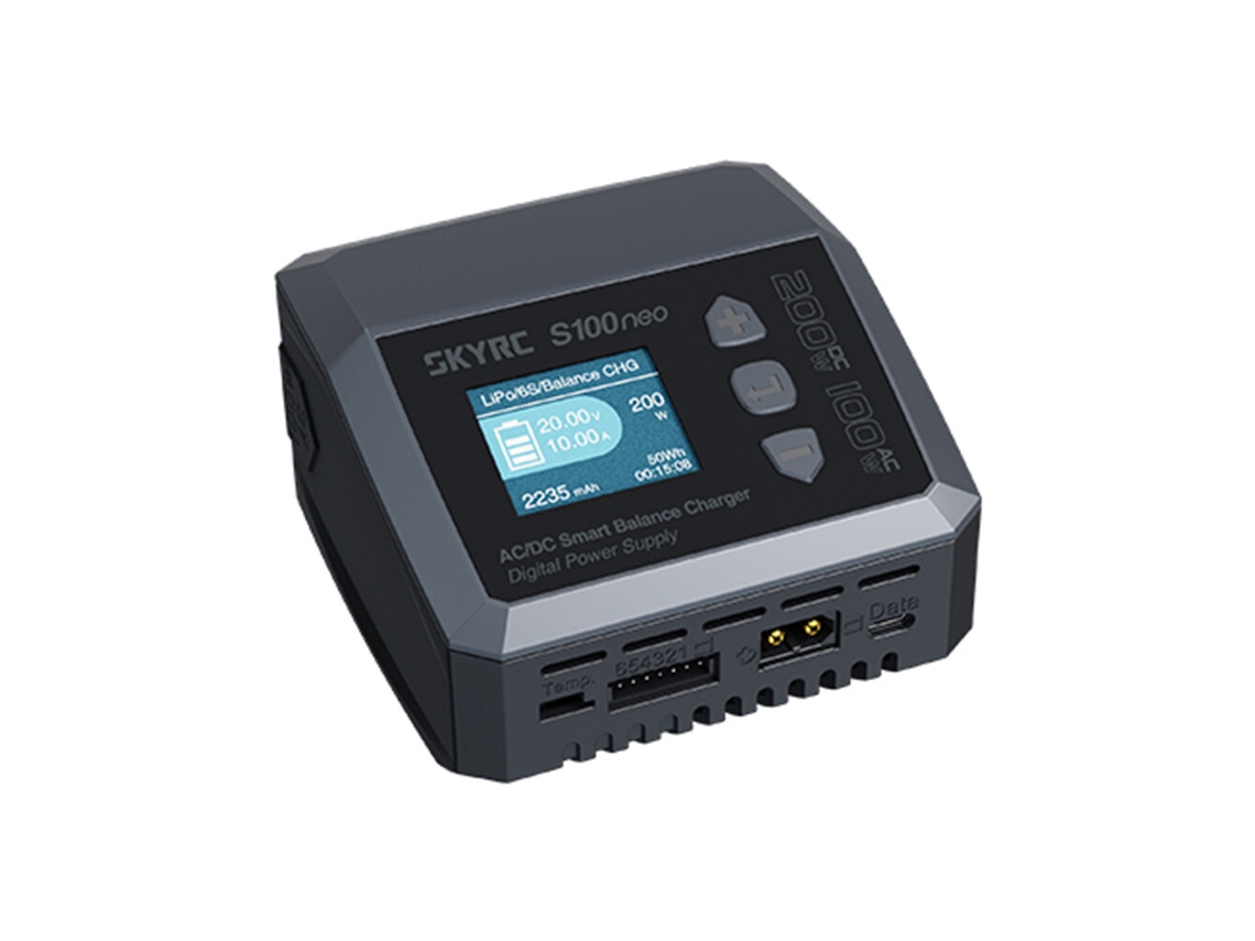 Carregador De Bateria Lipo De Canal Duplo Skyrc S100neo Ac100w Dc200w 12a Para Bateria Lipo Lihv Life Lilon Nimh Nicd Pb