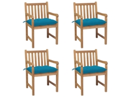 Garden Chair, Garden Chairs Vidaxl Azul Madeira (n/a)