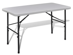 Foldable Garden Table, Foldable Garden Tables Vidaxl Branco Aço