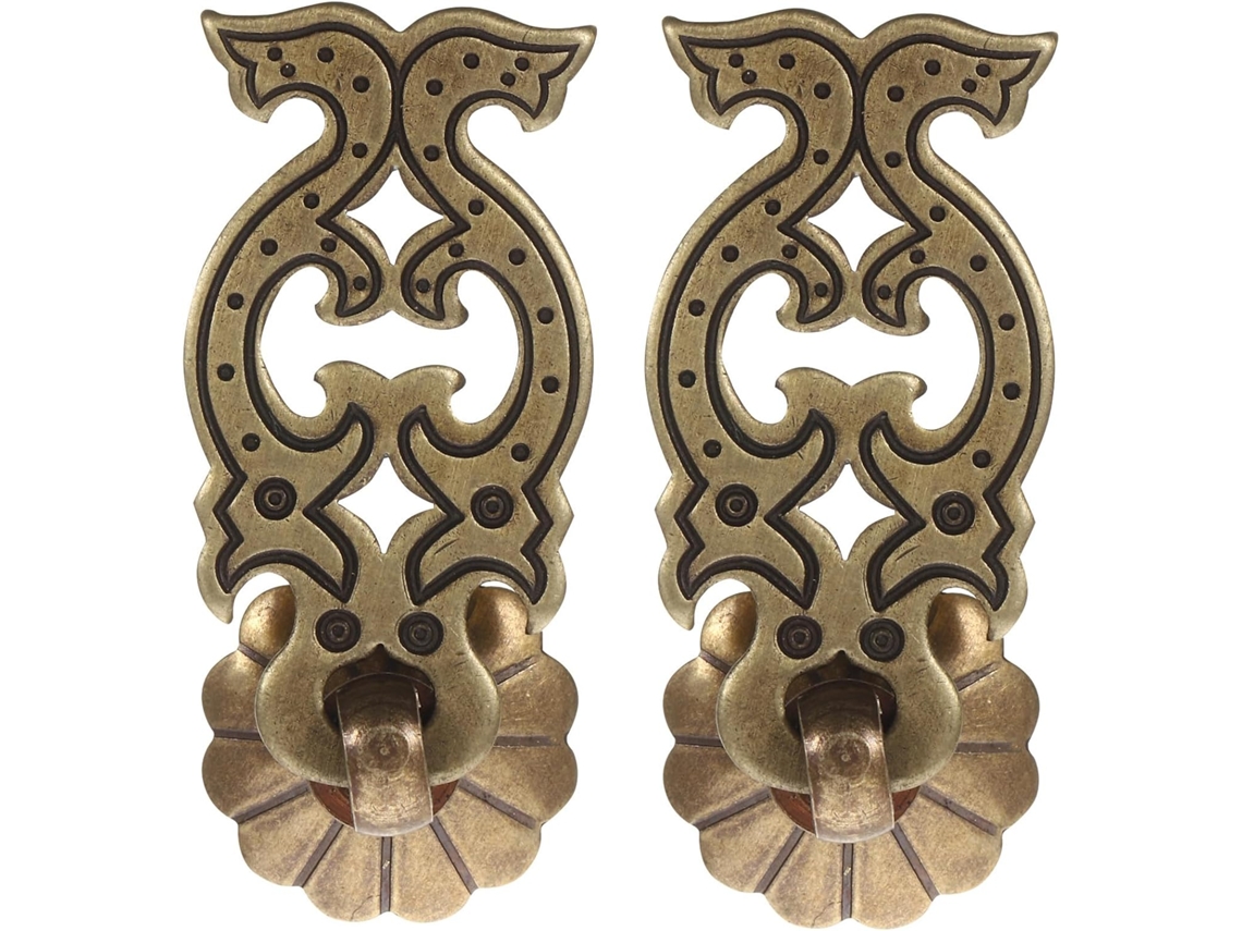 Conjunto De 2 Puxadores Cobre Para Armários, Estilo Chinês, Pequenos, Para Estantes, Com Fácil Instalação