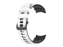 Bracelete Silicone para Samsung Galaxy Watch 4 Classic Duas Cores Preto Branco XIAOMOYU (42mm/46mm)