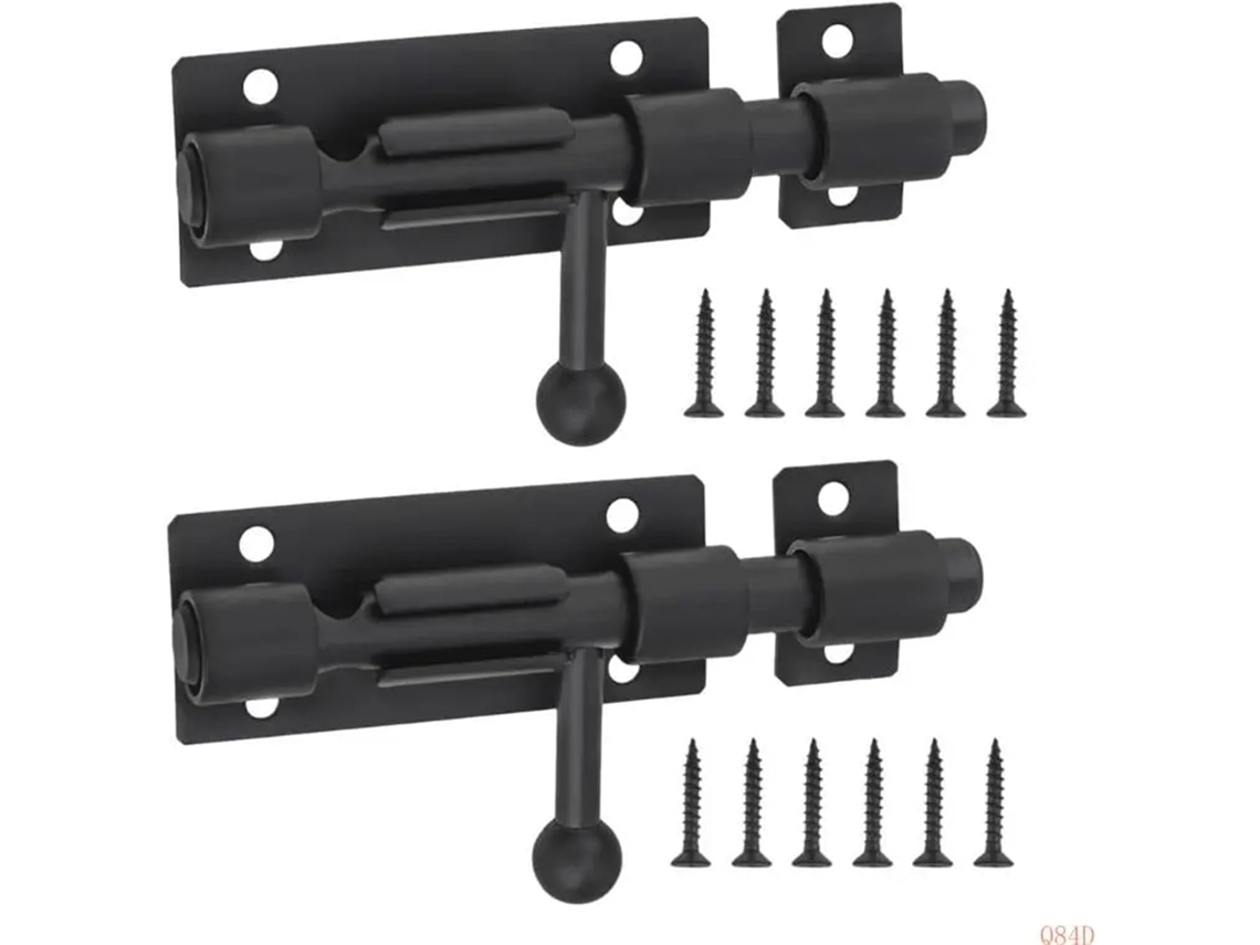 Conjunto De 10-fechaduras Deslizantes Portáteis E Resistentes Com Parafusos Para Travar Portas Aumentar A Segurança