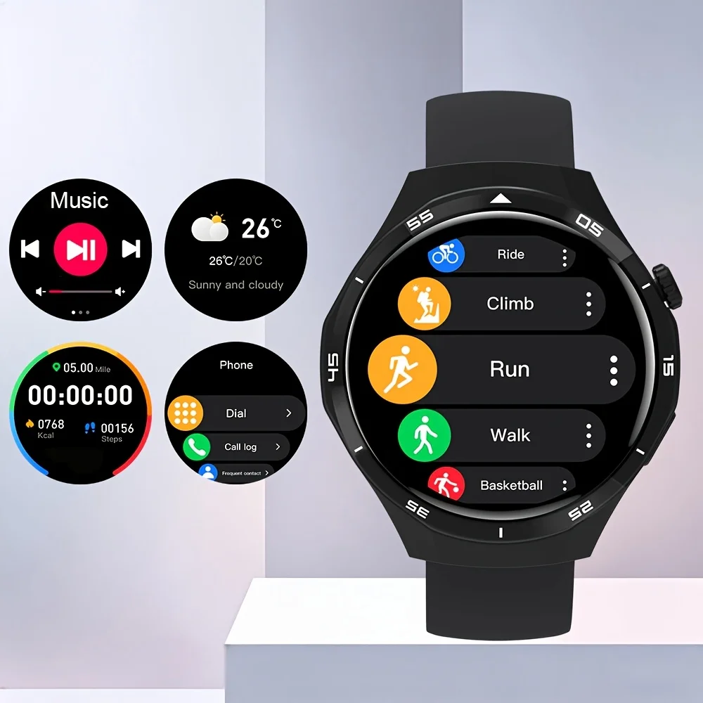 (preto) Novo Smartwatch Multifuncional, Colorido E Resistente Com Um Design Elegante.