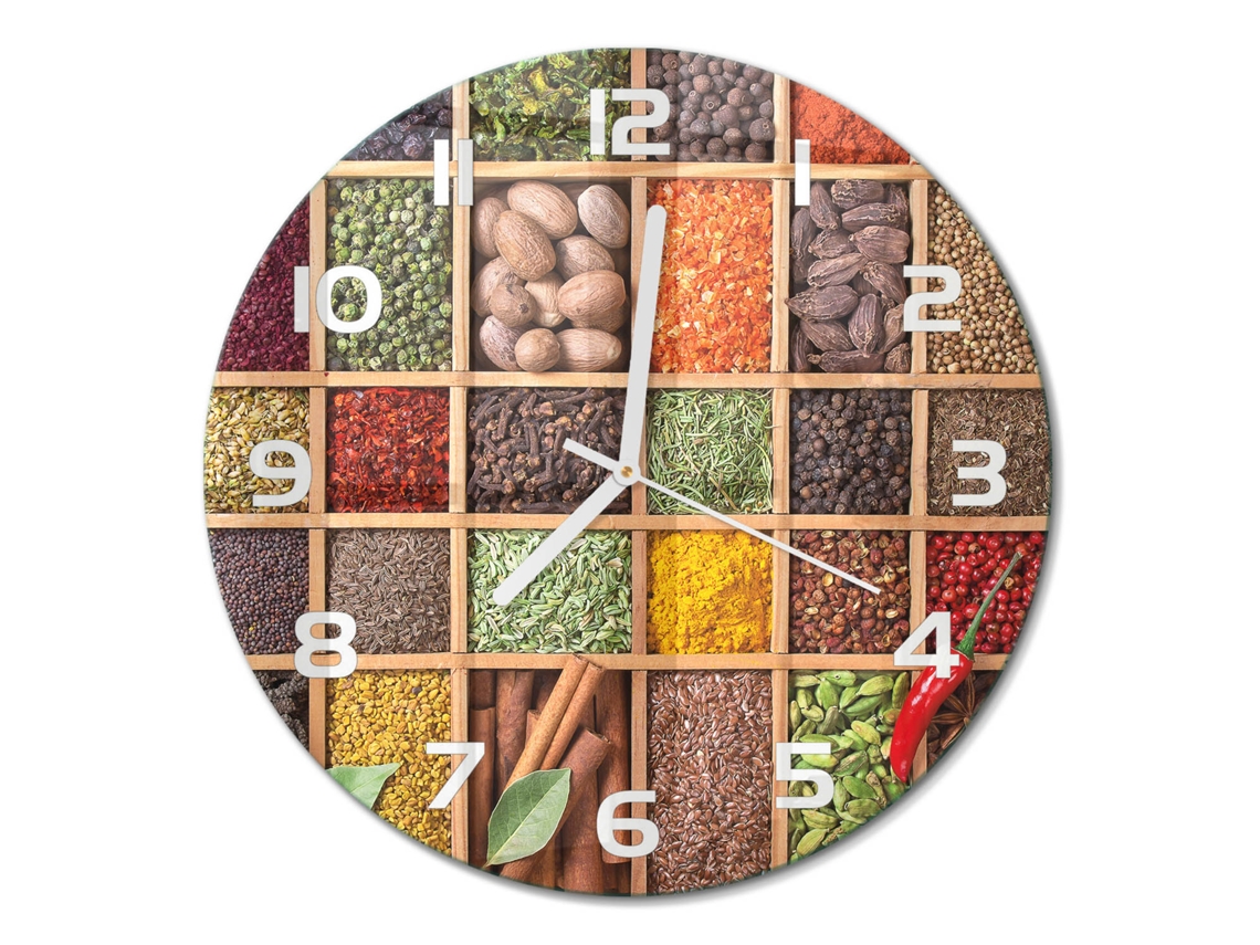 Relógio De Parede Multicor Decorativo Quadrado Espelharte (30 Cm)