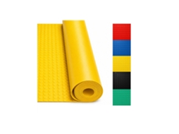 Pavimento de círculos | Chao de borracha | COLORIDO | Rolo do tamanho selecionado Rolo Amarelo: 1x5 metros