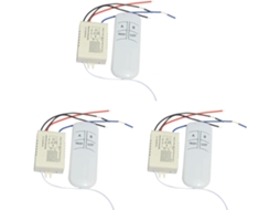 Interruptor De Controle Remoto Sem Fio Unidirecional 220v Para Lâmpada Com, Transmissor E Receptor, Controlador De
