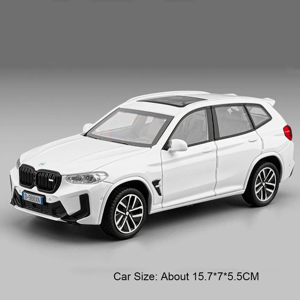(x3m Branco) Escala 1:32 - Modelo De Carro - Efeitos Sonoros E Luminosos - Liga Fundida
