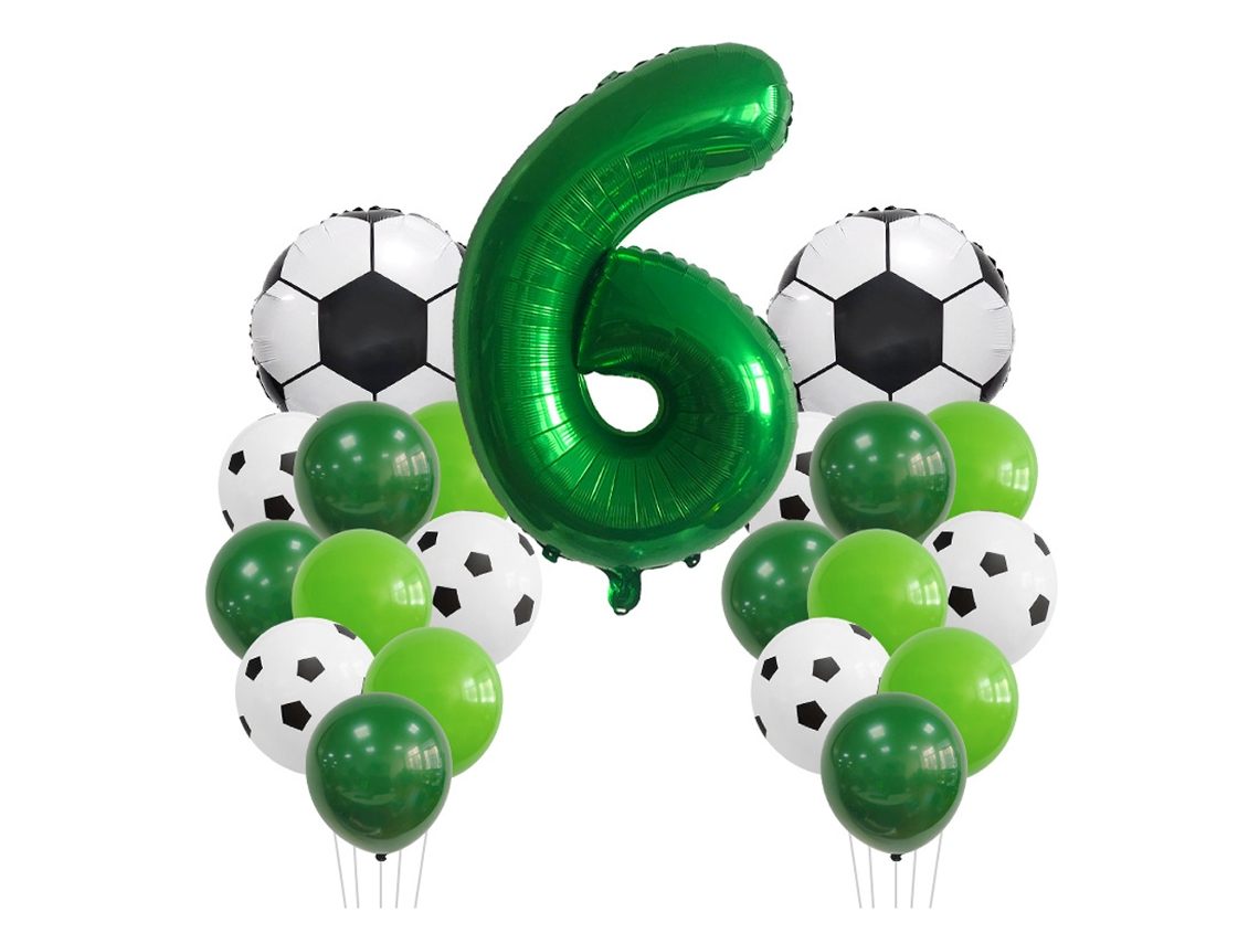 Balões Metalizados Com Números De Futebol, Látex Para Fantasias Festa Aniversário E Decoração Festas.