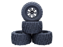 Conjunto de 3 Pneus Universais Zd Racing para Camião 1/10, Compatíveis com Hpi Hsp Savage Xs Tm Flux Rc. MDUG