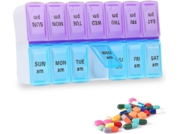 Porta Comprimidos Para 7 Dias, Manhã E Noite, Com 2 Compartimentos, Prático E Funcional. Nostalgia88