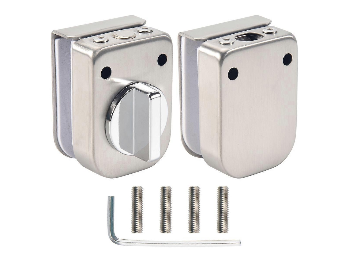 Fechadura/trinco Em Aço Inoxidável Para Porta De Vidro, 138a, Sem Necessidade Furação, Vidro Dupla, Moldura - Perfeito