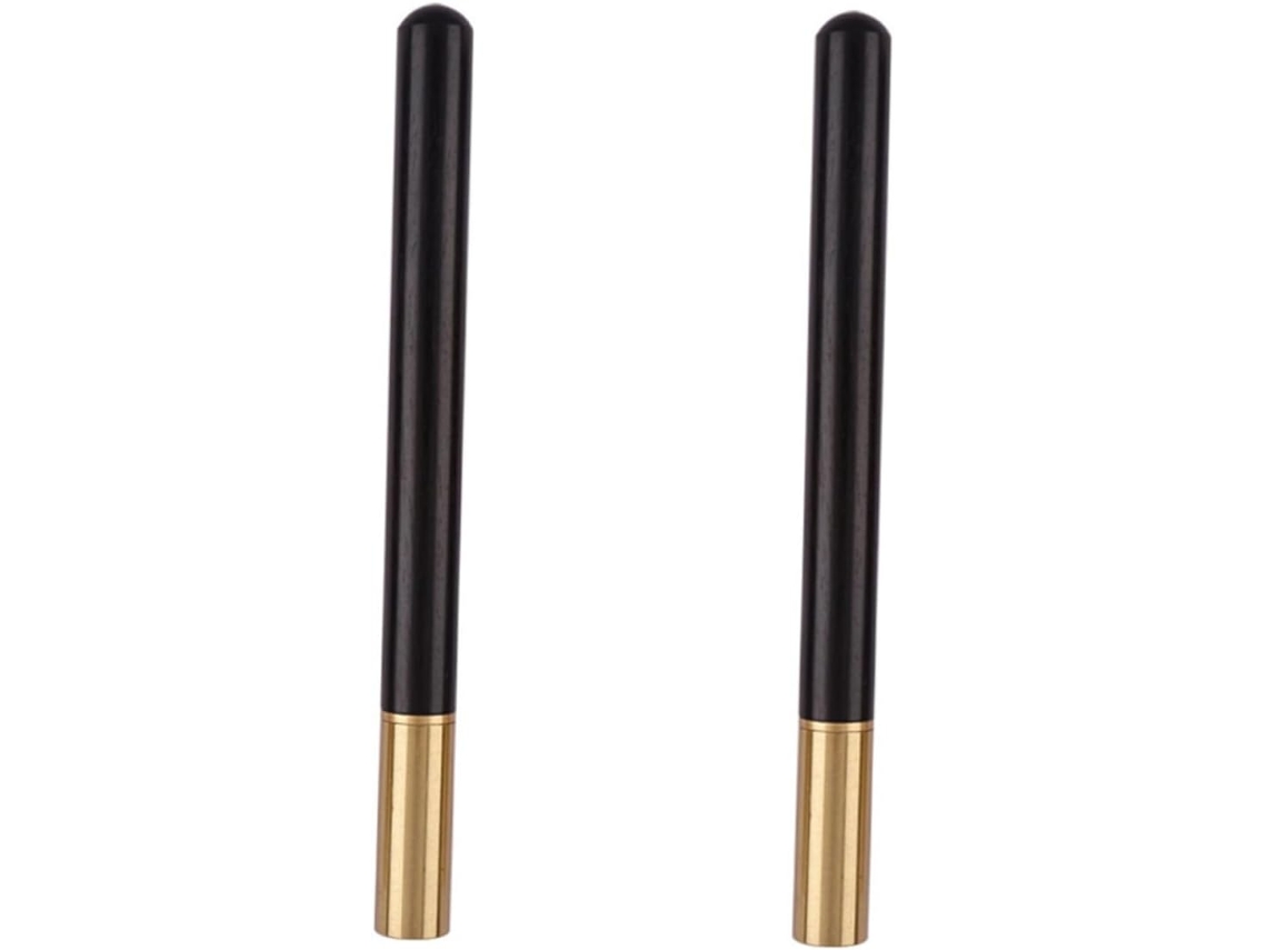 Caneta Elegante Em Ébano Preto Com 2 Refis De Gel Substituíveis. Fácil