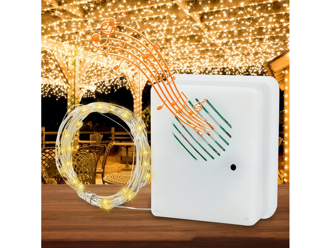 Cordão De Luzes Musicais Alegres, Faça Você Mesmo, Para Decoração