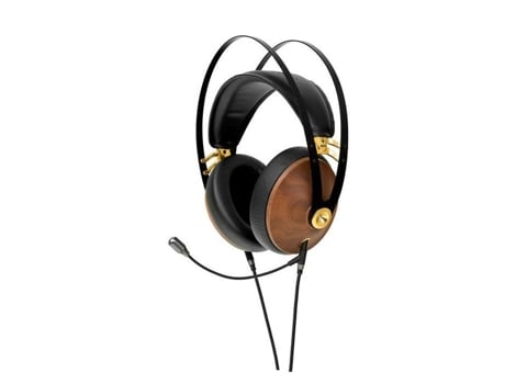 Pacote de fone de ouvido Meze Audio 99 Classics Gold com microfone boom