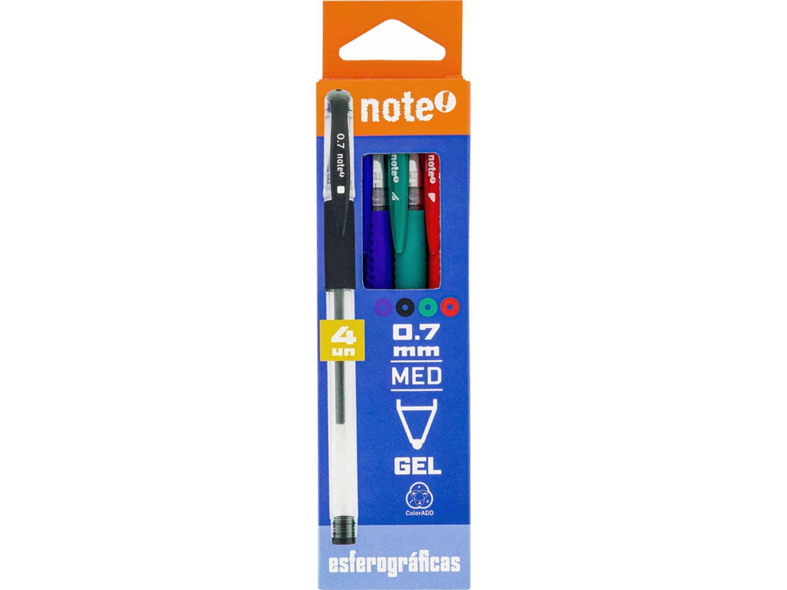 Conjunto 4 Canetas Esferográficas Gel Note!