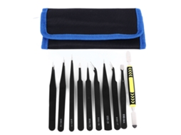 Aetheria kit de Pinças de Metal para Artesanato e Soldagem com 10 Peças e Bolsa de Armazenamento