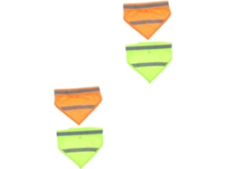 Conjunto De 4 Peças Toalha Triangular Fluorescente Estimação, Babador Triangular Cães, Lenço