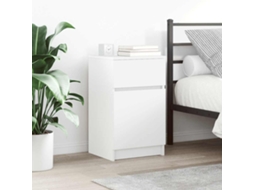 Vidaxl Mesa De Cabeceira 39x35x65 Cm Derivados De Madeira Branco
