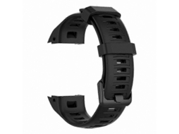 Pulseira De Silicone Preta Para Relógios Inteligentes Esportivos Ao Ar Livre Com Fecho De Fivela.