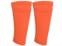 Meias Caneladas Com Protetor De Canela Dupla Camada Para Treino De Futebol Laranja Adulto/l