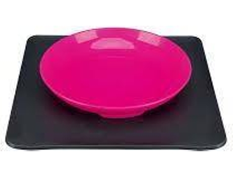 Comedouro para Cães e Gatos  Anti Derrapante (Rosa - 17.7x3cm - 400ml)