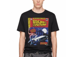 Rockinstone Back To The Future Movie Comic Cover Black Adult T-shirt Size:s