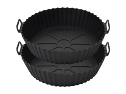 Forma De Silicone Reutilizável Para Fritadeira A Ar, 2, Para Cozinhar E Assar Com Limpeza Mais Simples