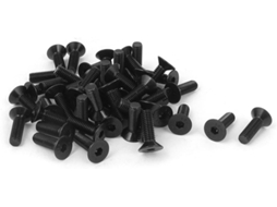 Parafuso Sextavado Escareado M5x16mm 10.9 em Aço Carbono, Preto, 50 Peças CHABERLU