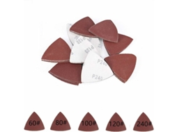 Lixa, Lixa Triangular, 80 x 80 x 80 mm, Grão 60/80/100/120/240, Para Lixadeira, 55 Peças