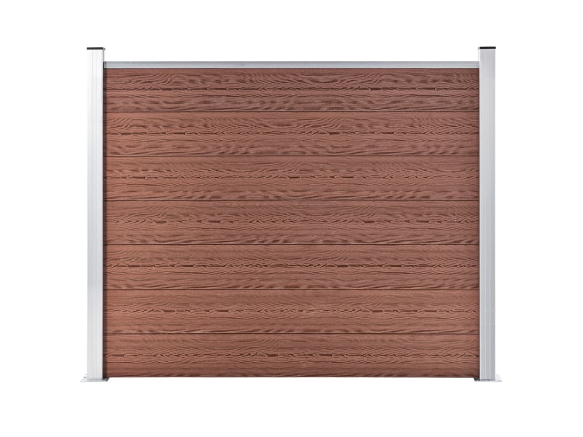 Painel De Vedação Vidaxl Marrom Wpc (180x146cm)