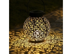 Lanterna Solar Para Jardim Ao Ar Livre, Lanterna Decorativa Suspensa De Metal Movida A Energia Solar Olysi Shop