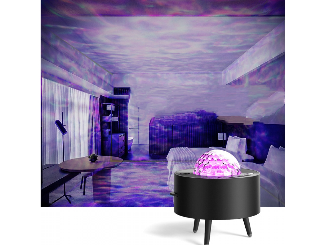 Projetor de Luz Galáxia, Projetor de Estrelas com Ruído Branco Integrado, Temporizador Bluetooth e Controle Remoto BRILVIBERA