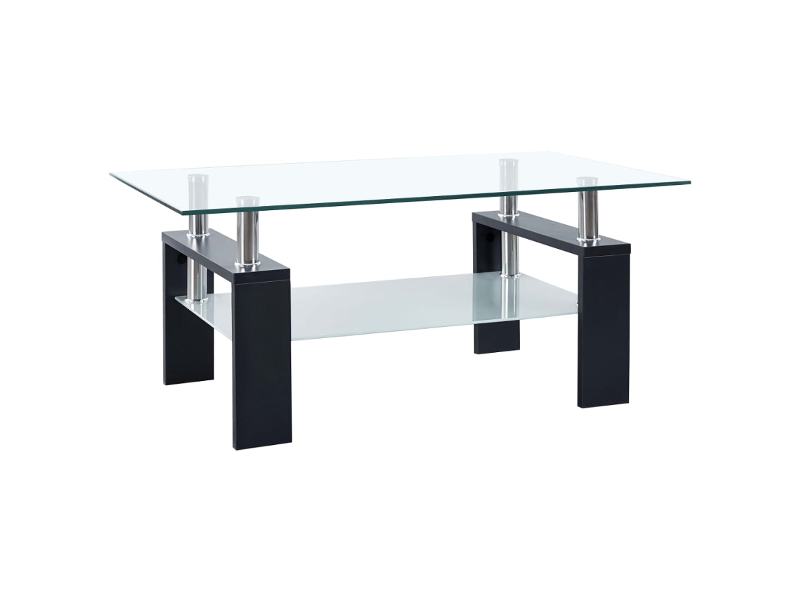 Coffee Table, Coffee Tables Vidaxl Preto Vidro (n/a)
