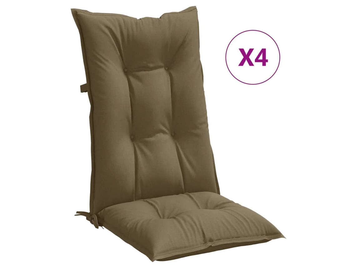 Highback Chair Cushion, Highback Chair Cushions Vidaxl Cinzento-acastanhado Tecido (120 X 50 X 7 Cm)