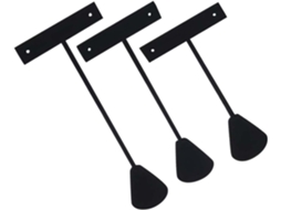 Suporte Para Brincos Em Formato De T Preto, Conjunto De 3 Peças Em Metal E Tecido, Design Exclusivo.