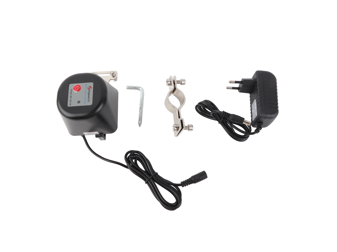 Controlador inteligente de válvula Zigbee YURU para água e gás com controle remoto app e timer de abertura/fecho