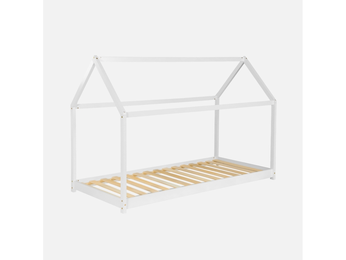 Cama ALICE'S HOME (Branco - Madeira de Pinho, MDF - 196x99x136)