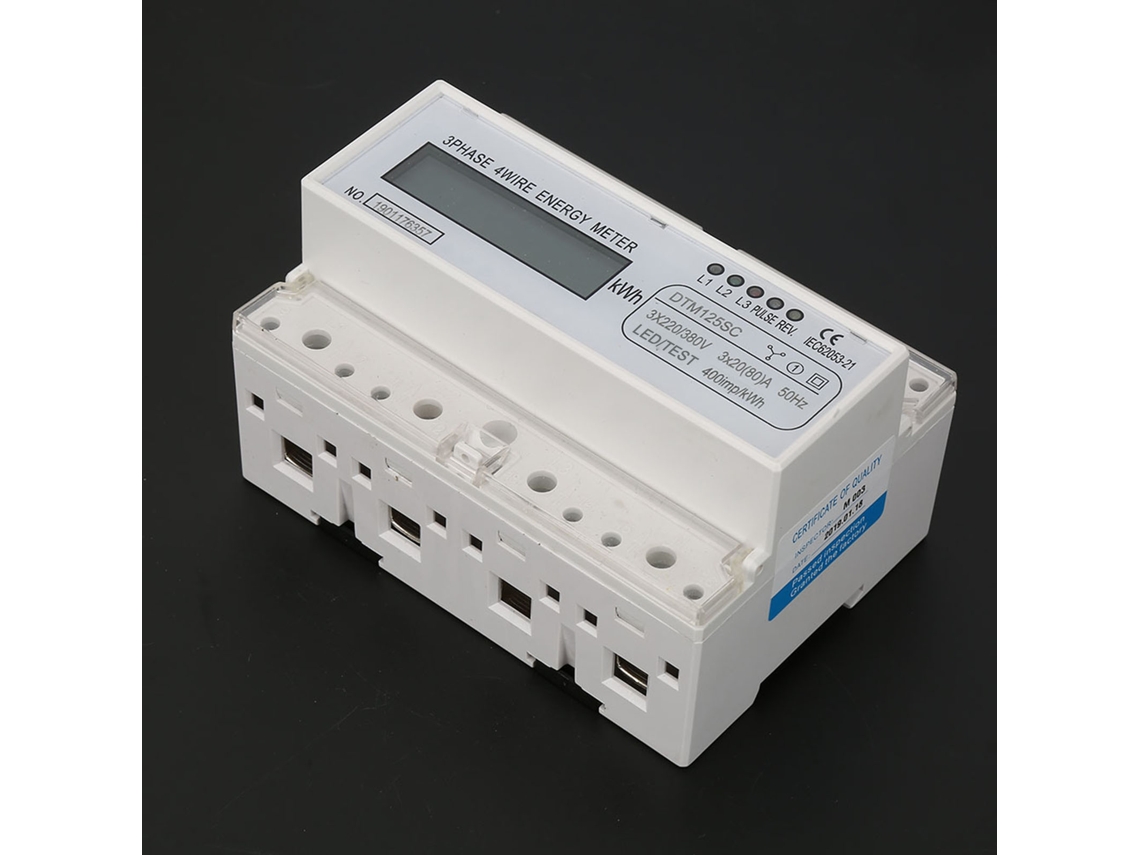 Laxiscreed Medidor Digital Trifásico De Energia 220/380v 20-80a Para Monitorização De Consumo