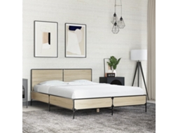 Vidaxl Estrutura De Cama 135x190 Cm Derivados Madeira/metal