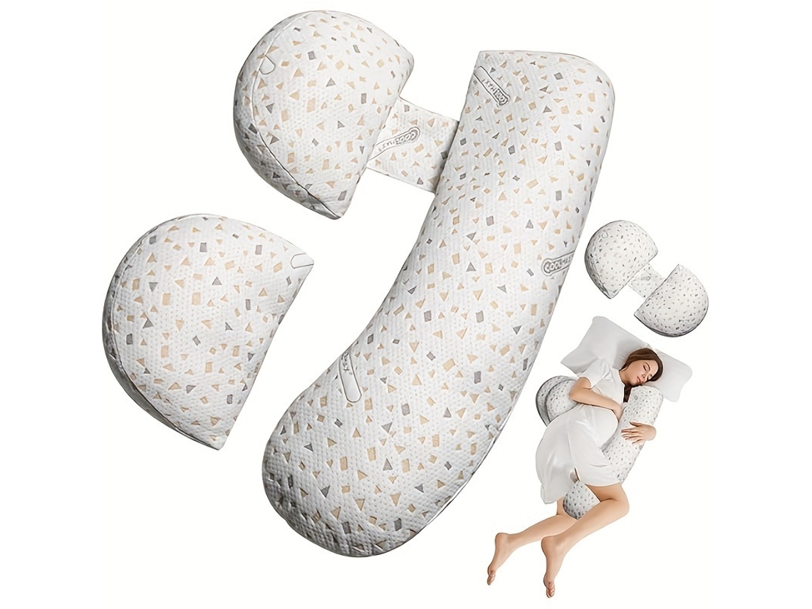 Almofada De Gravidez Ergonómica Com Apoio Lombar E Lateral Elysve